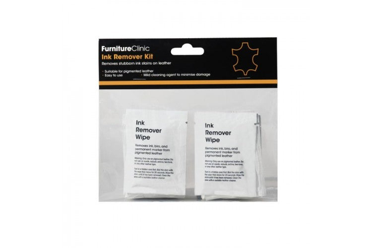 "Кърпички за премахване на петна от мастило и химикалка върху кожен диван"