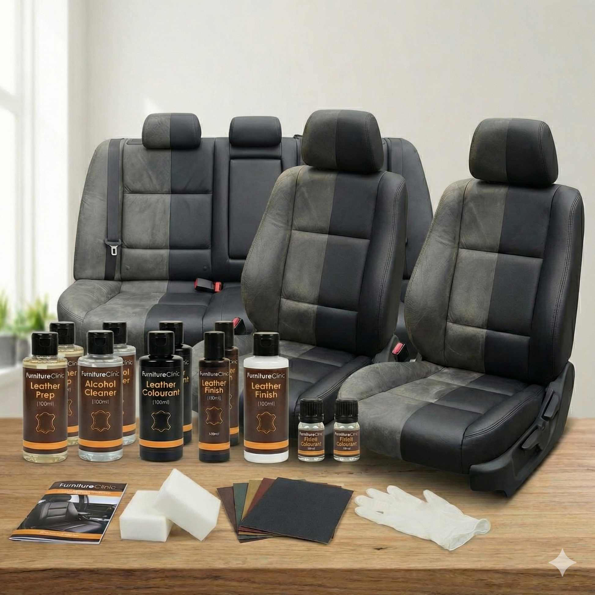 КОМПЛЕКТ ЗА ВЪЗСТАНОВЯВАНЕ НА КОЖЕН САЛОН - Furniture Clinic